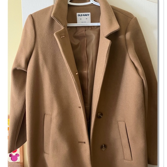 Brand New Never Used Old Navy Coat, Carmel colour, XS - Picture 2 of 3
